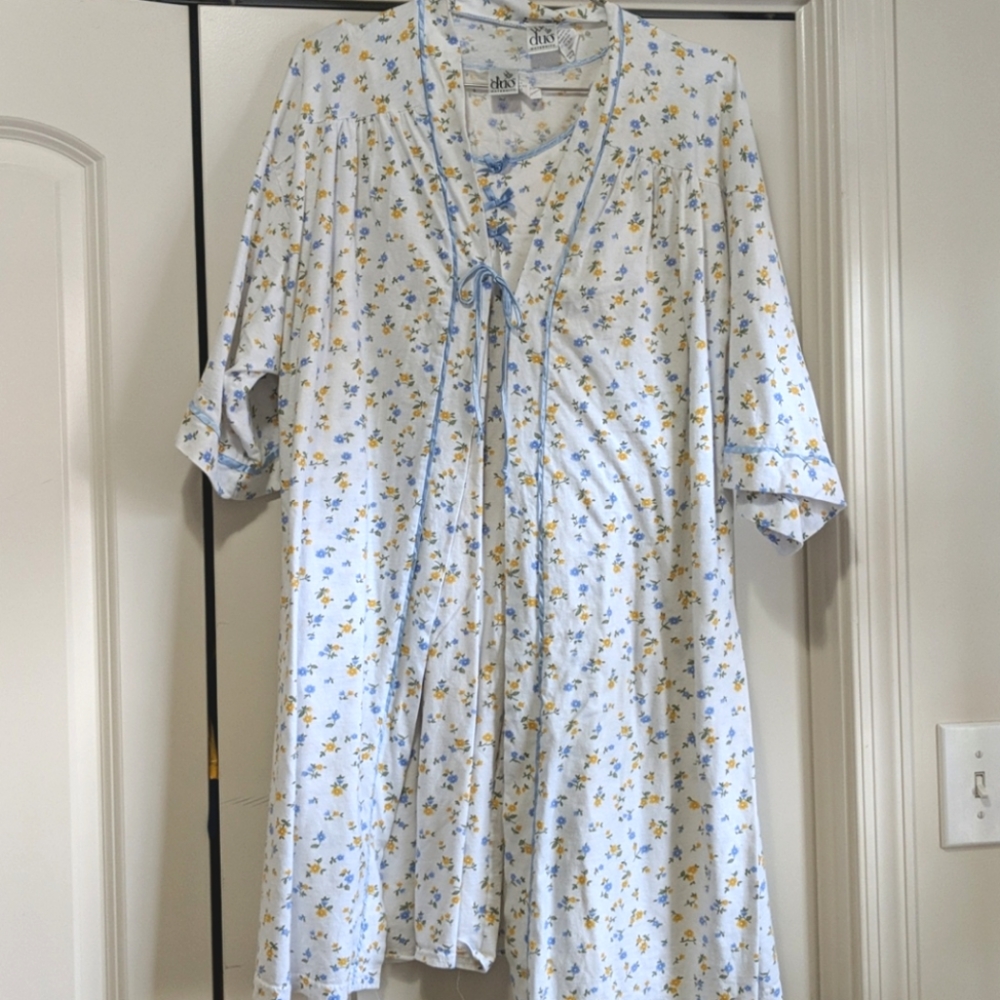 2 piece nursing/maternity nightgown and robe